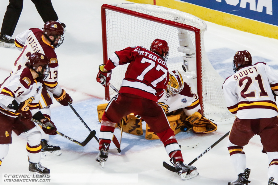 Duluth Scrapes by Harvard in Frozen Four