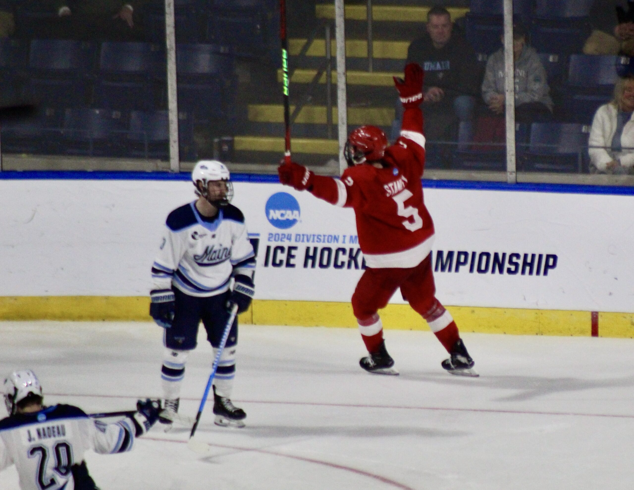 Big Red Upends Maine